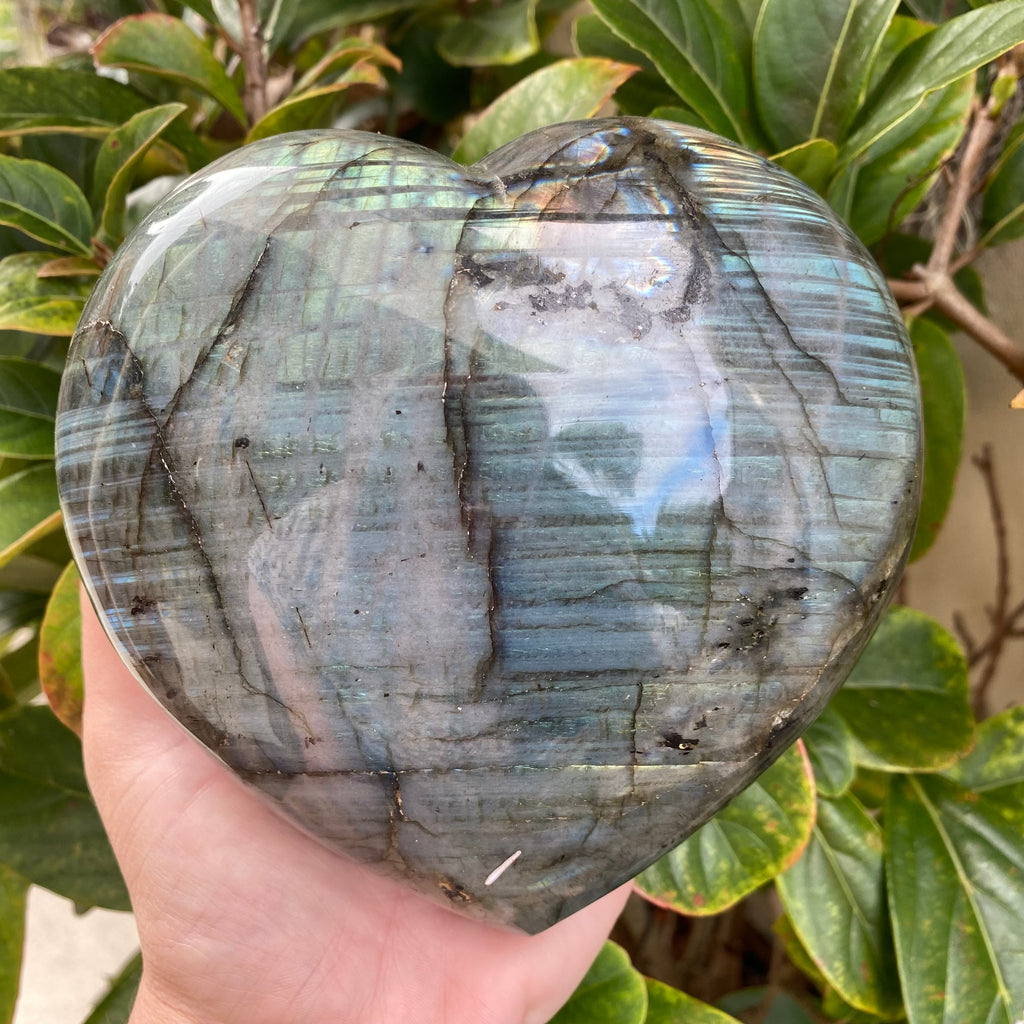 Large Labradorite Heart