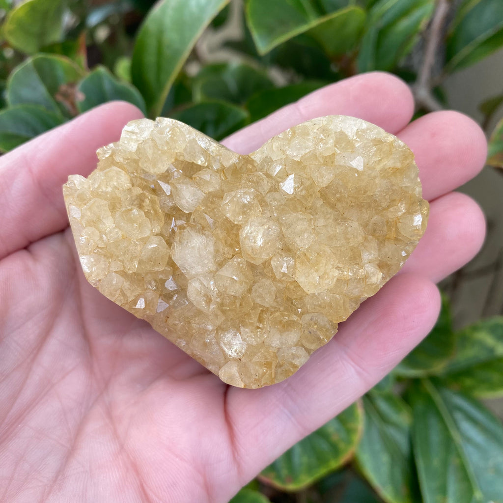 Citrine Druzy Heart - Small