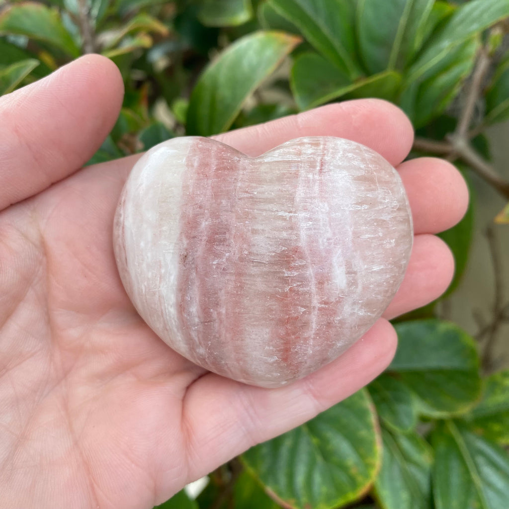 Strawberry Calcite Heart