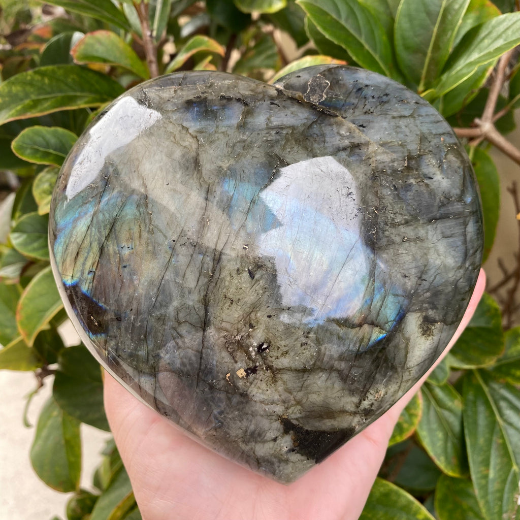 Large Labradorite Heart