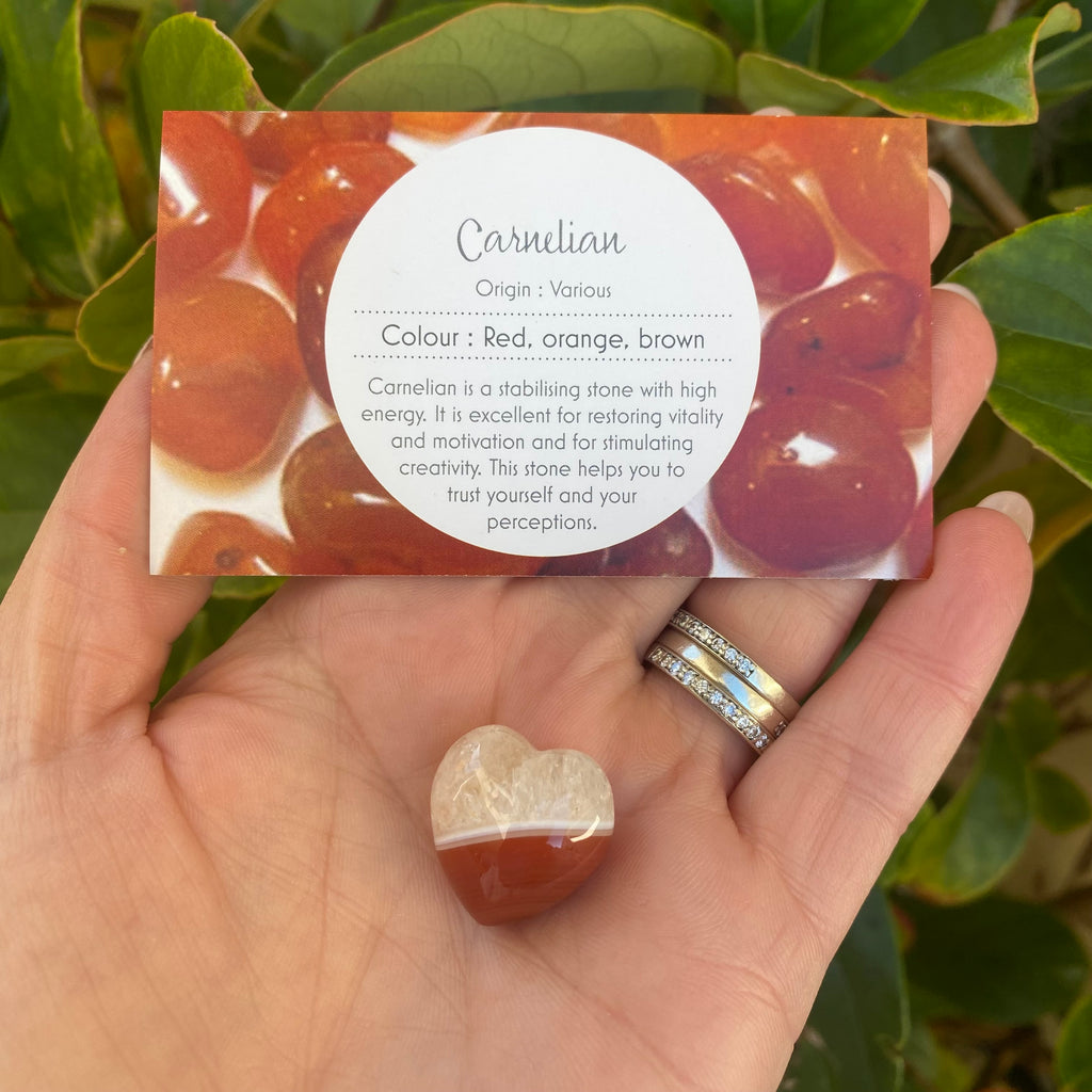 Mini Heart - Carnelian