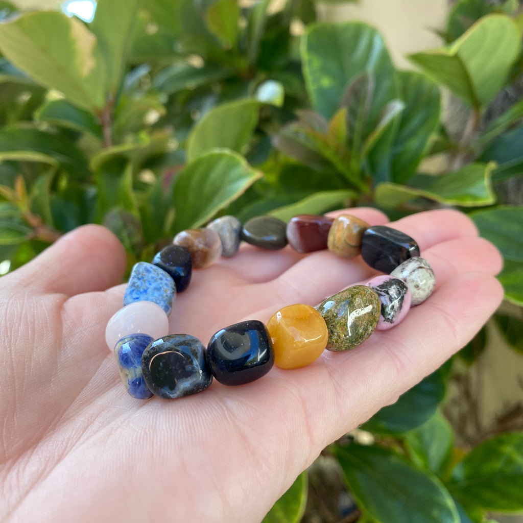 Tumbled Bracelet - Multi stone