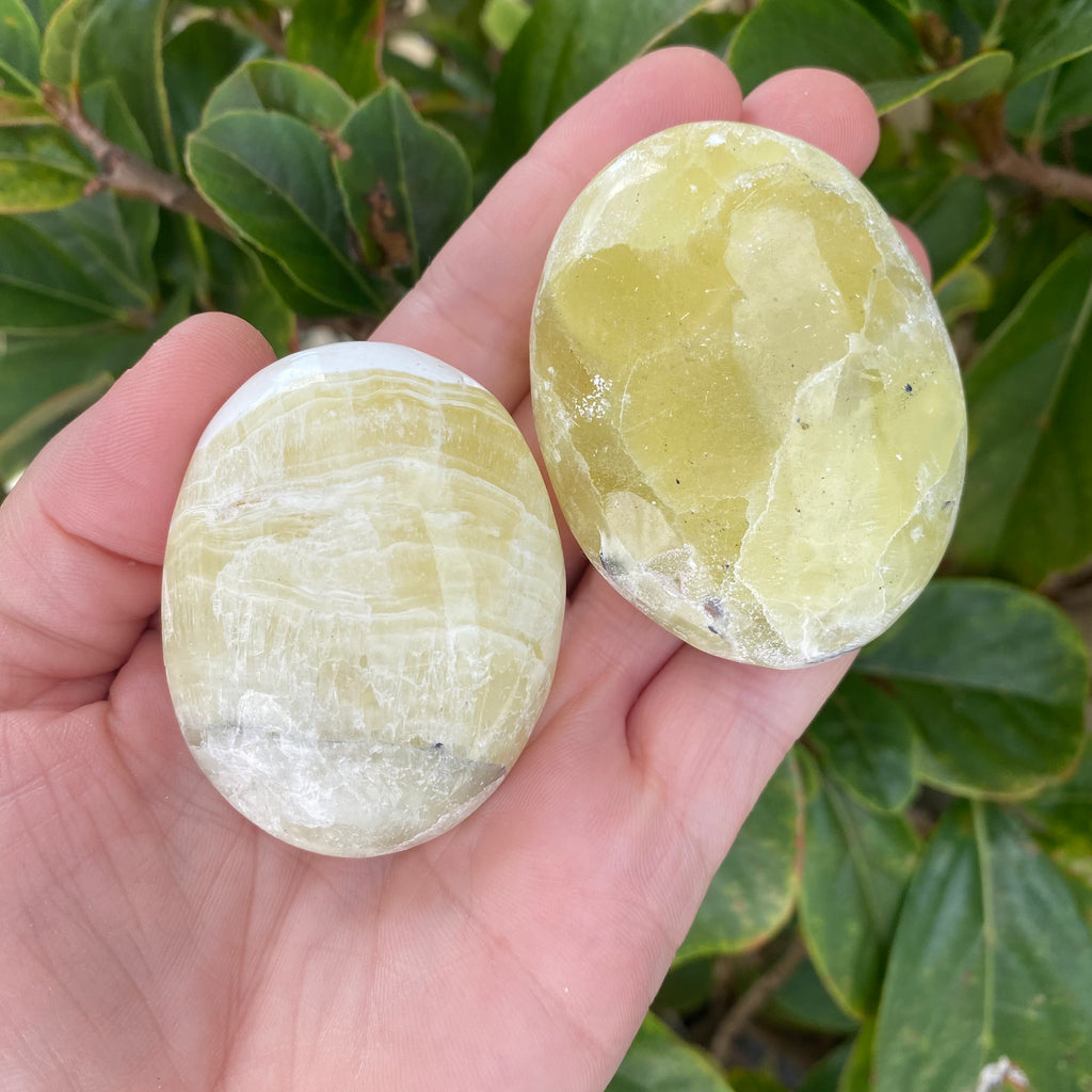 Lemon Calcite Smooth Stone