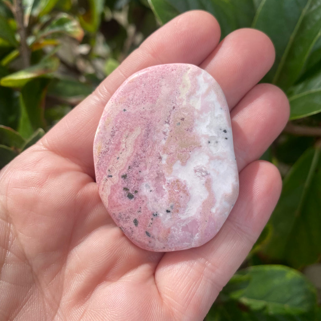 Rhodonite Palm Stone