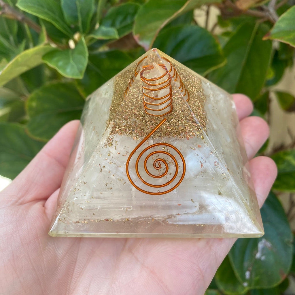 Orgonite Selenite Pyramid