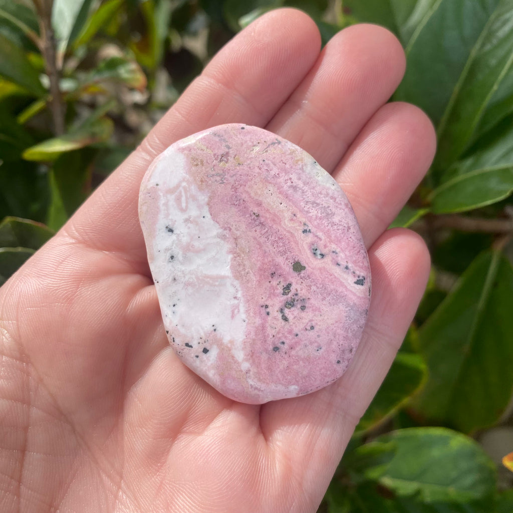 Rhodonite Palm Stone