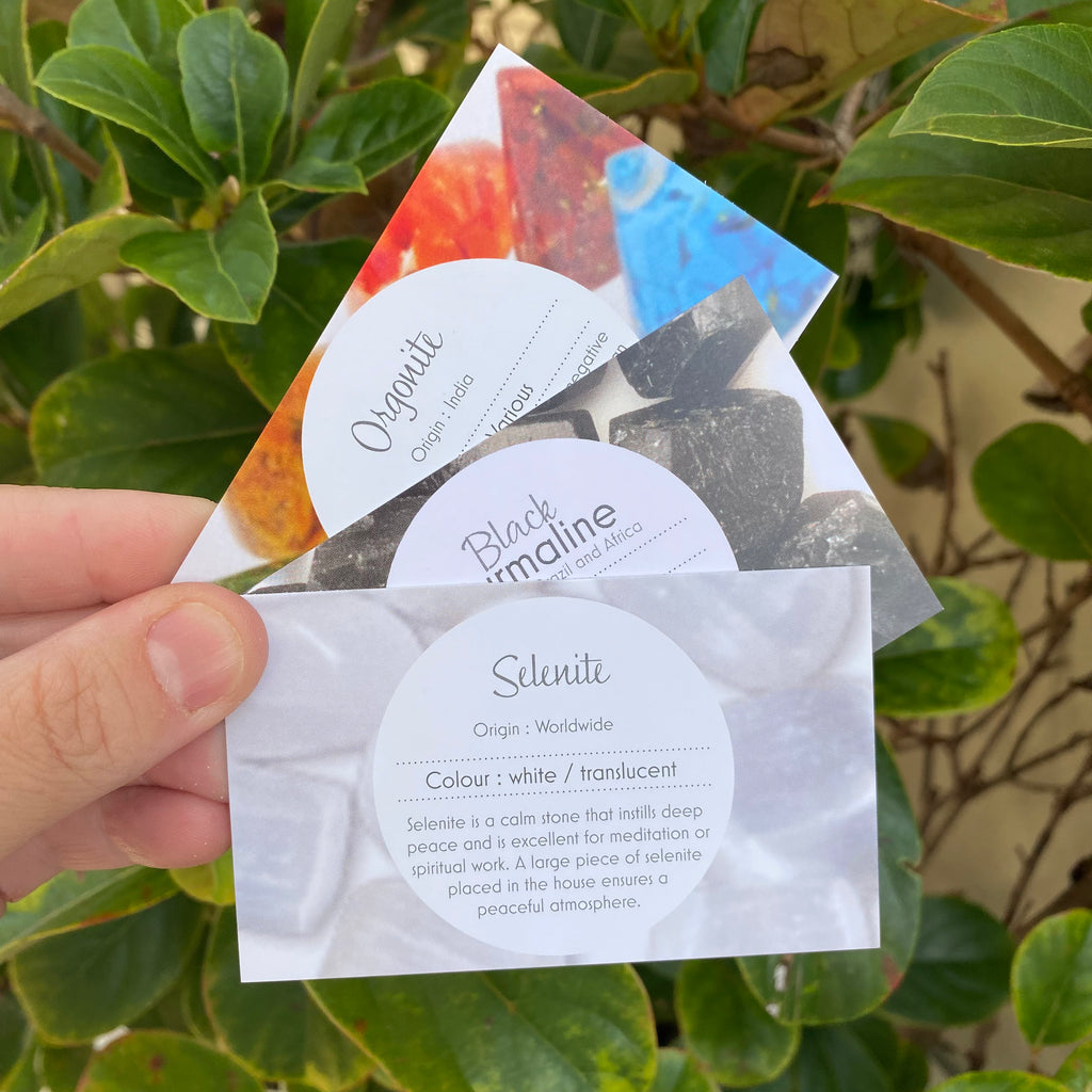 Orgonite Selenite & Tourmaline Pyramid