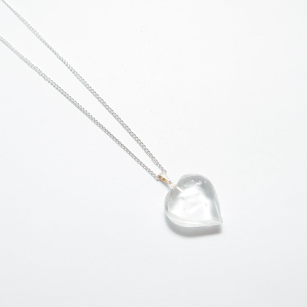 Heart Pendant - Clear Quartz