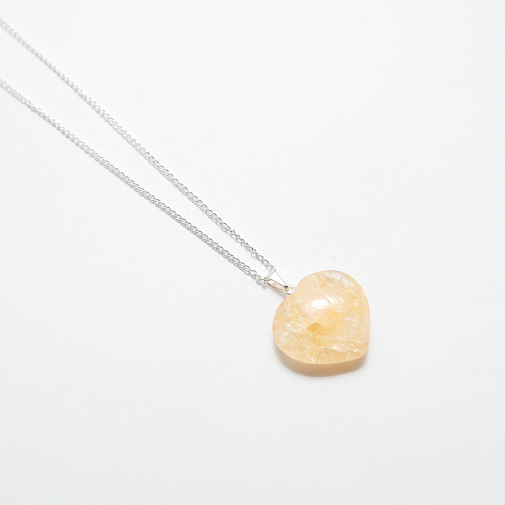 Heart Pendant -Citrine