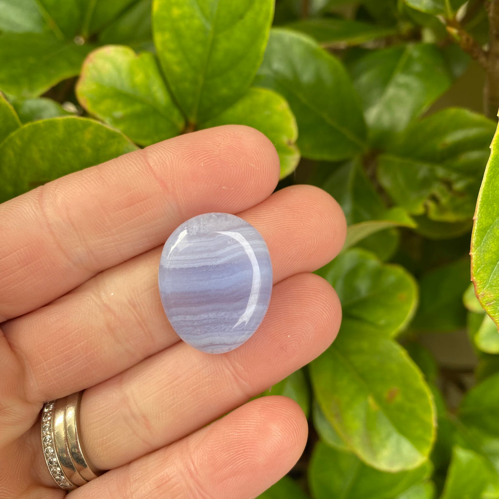 Blue Lace Agate Smooth Stone