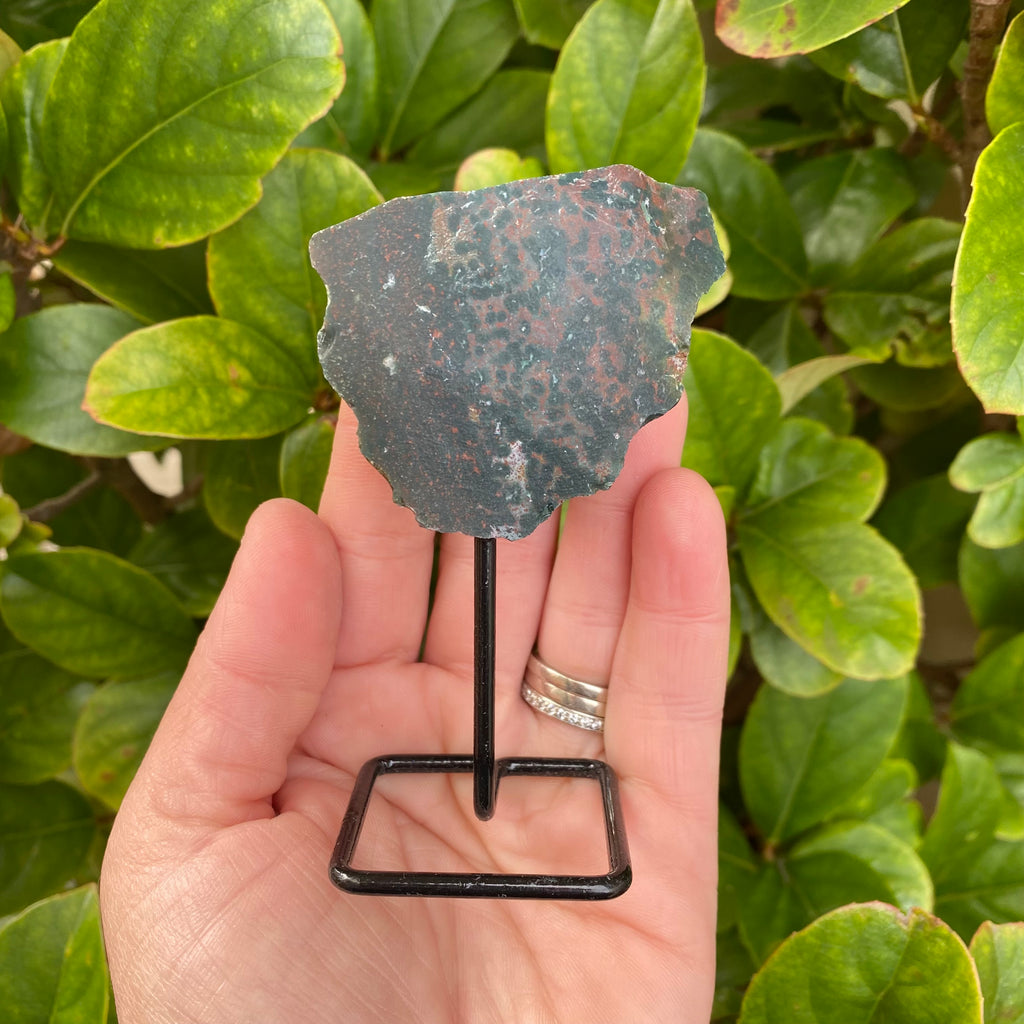 Bloodstone on Metal Base