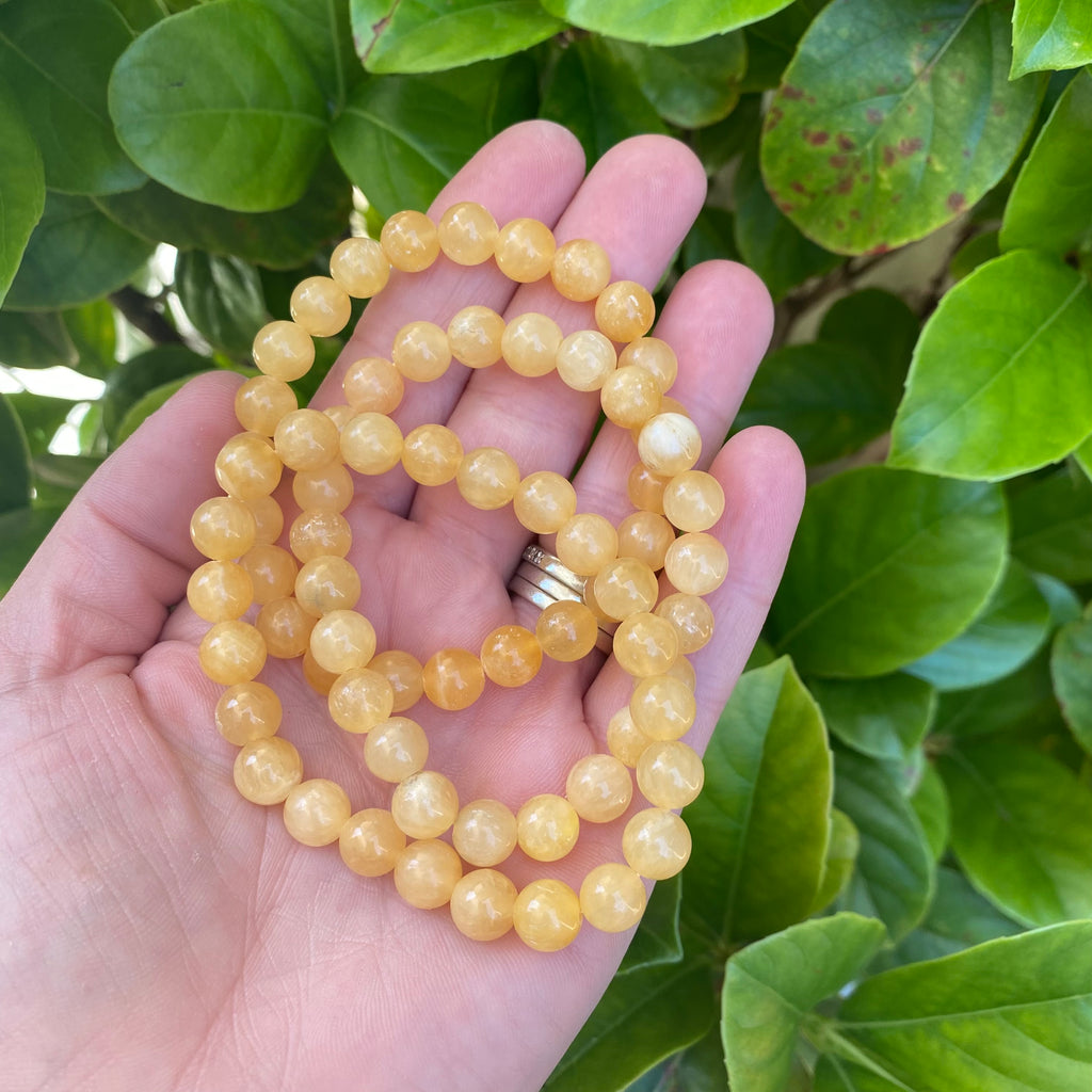 Round Bracelet -Orange Calcite