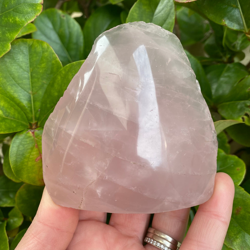 Rose Quartz with Polished Face