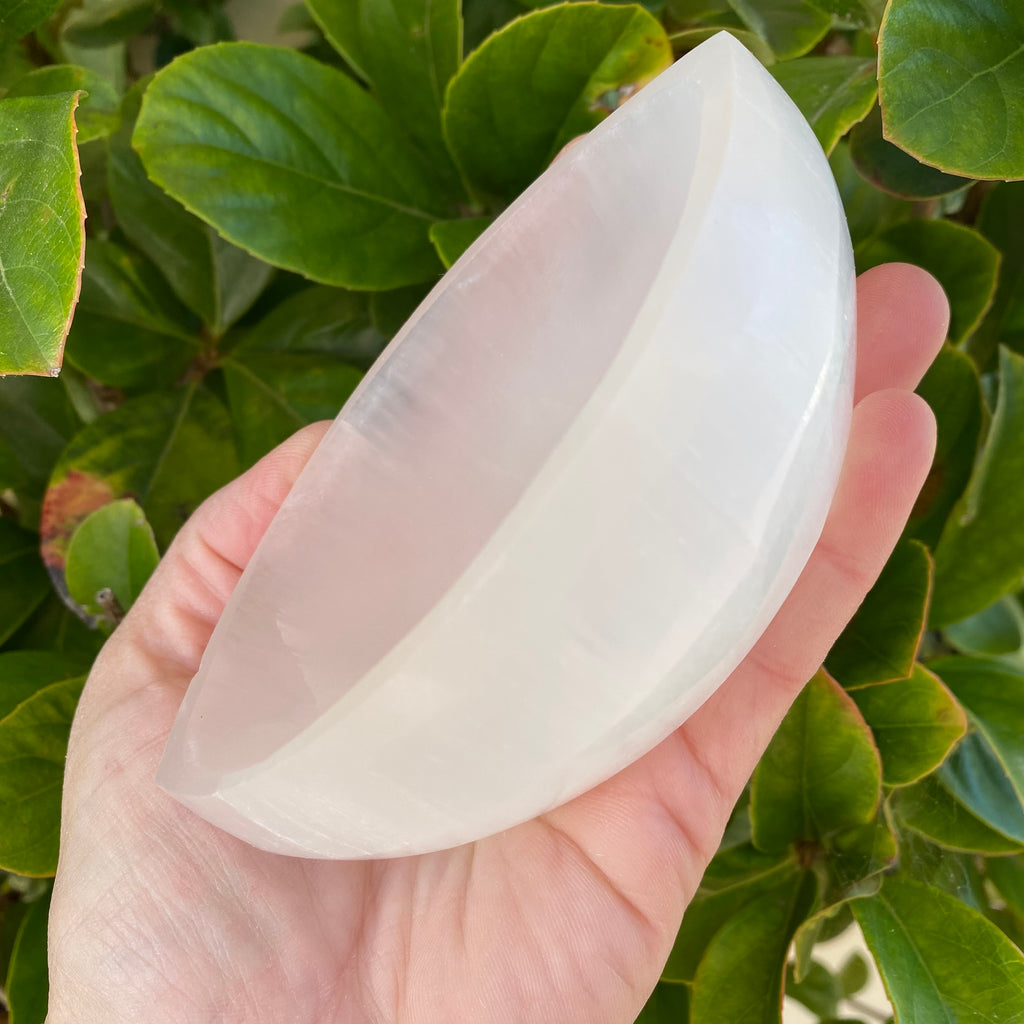 Selenite Leaf Bowl