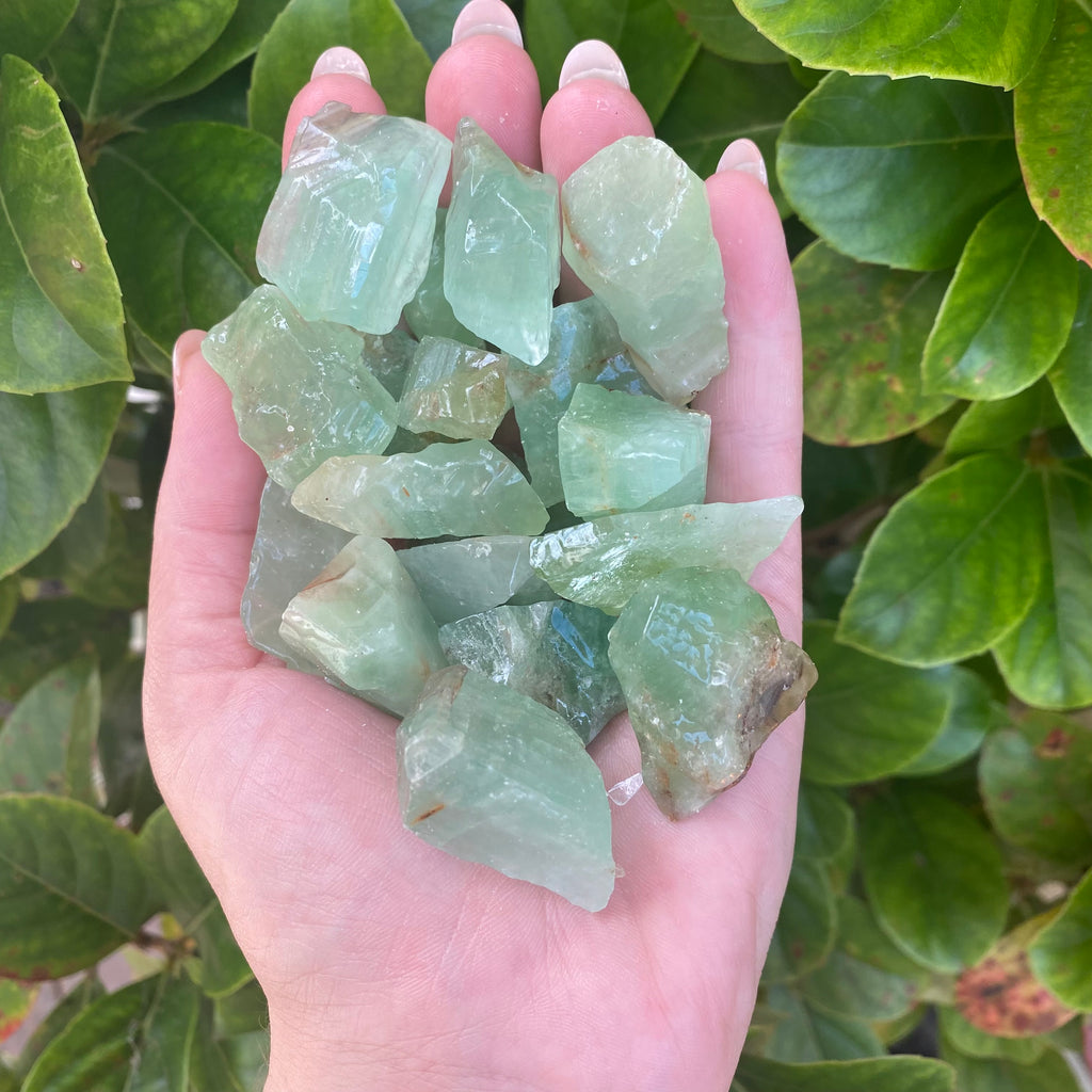 Raw Green Calcite Chunks