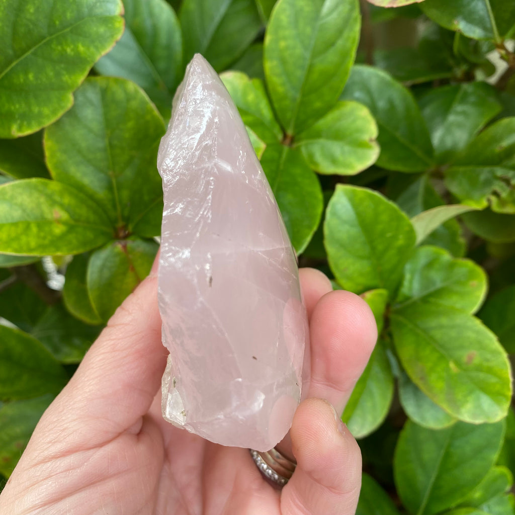 Rose Quartz with Polished Face