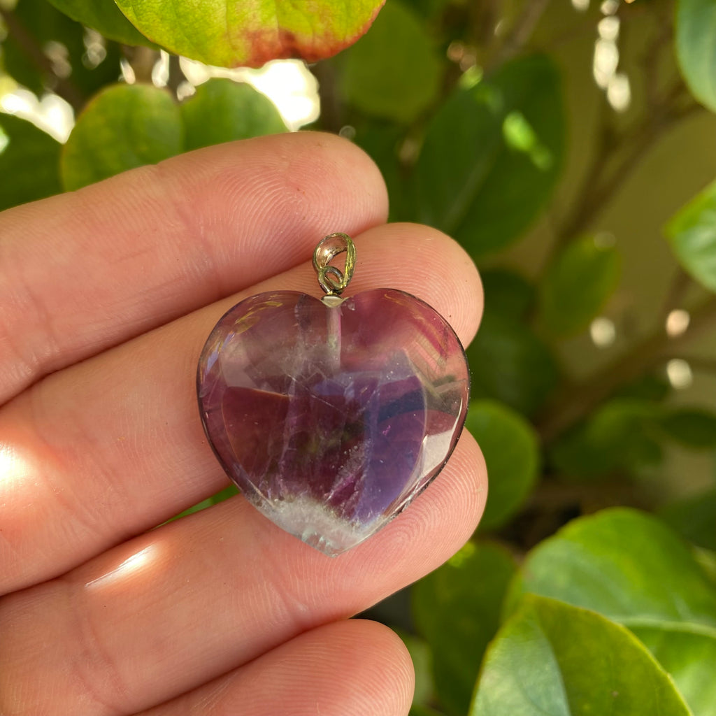 Heart Pendants - Fluorite