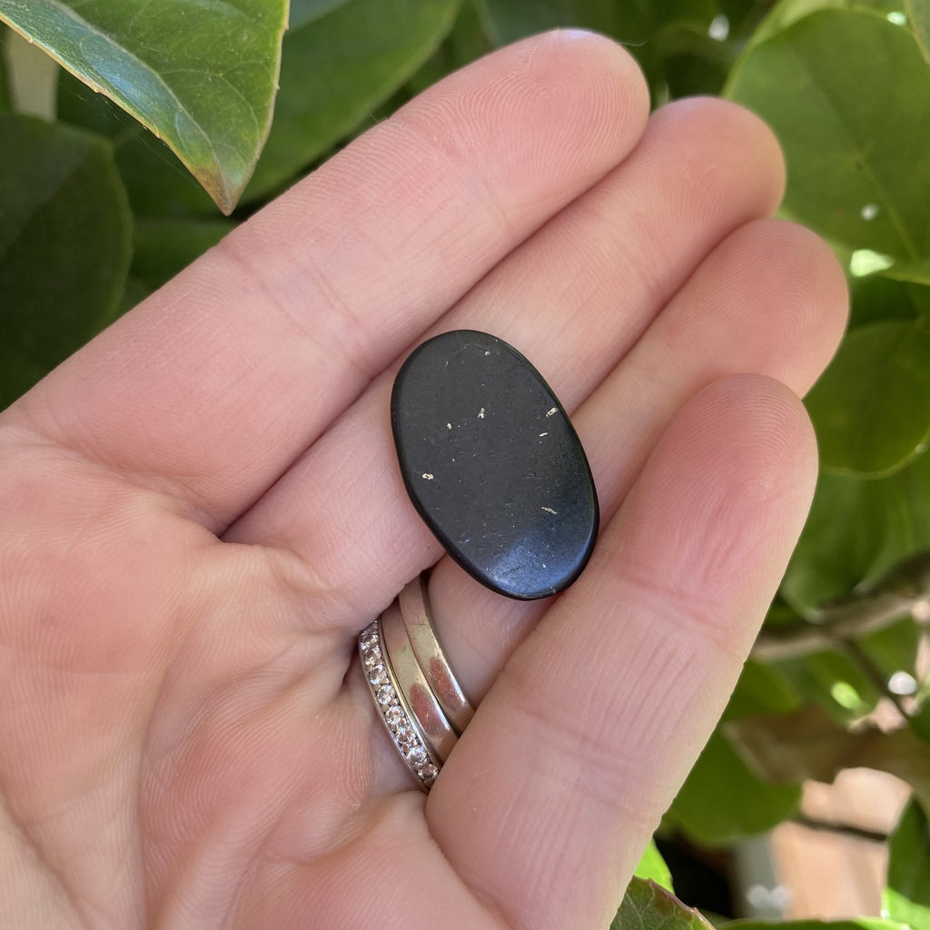 Shungite Phone Chip Oval