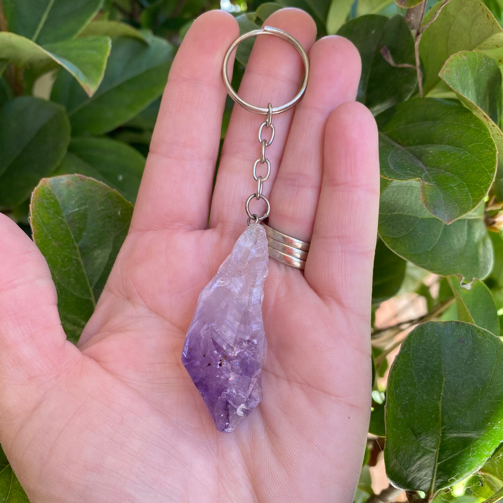 AMETHYST POINT KEYCHAIN