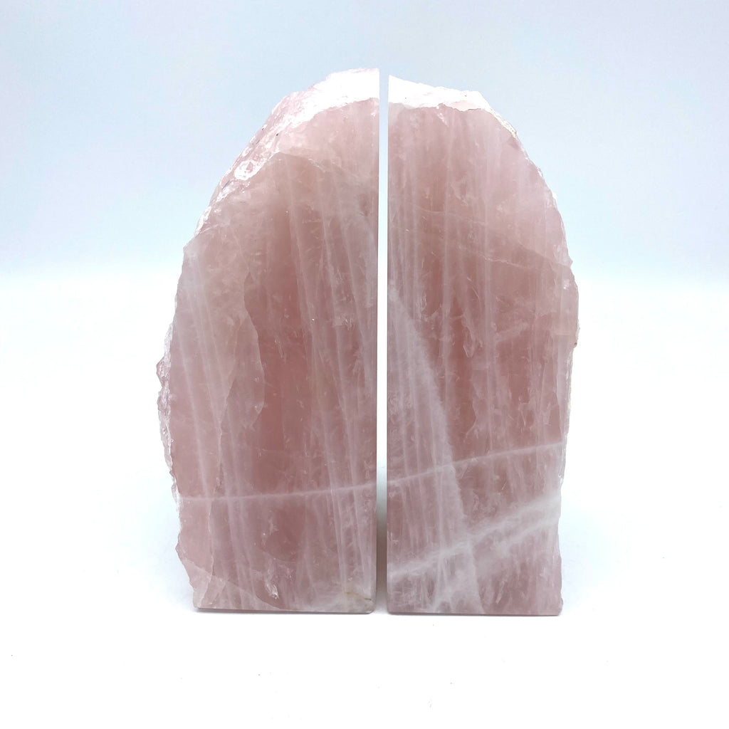 Rose Quartz Bookends