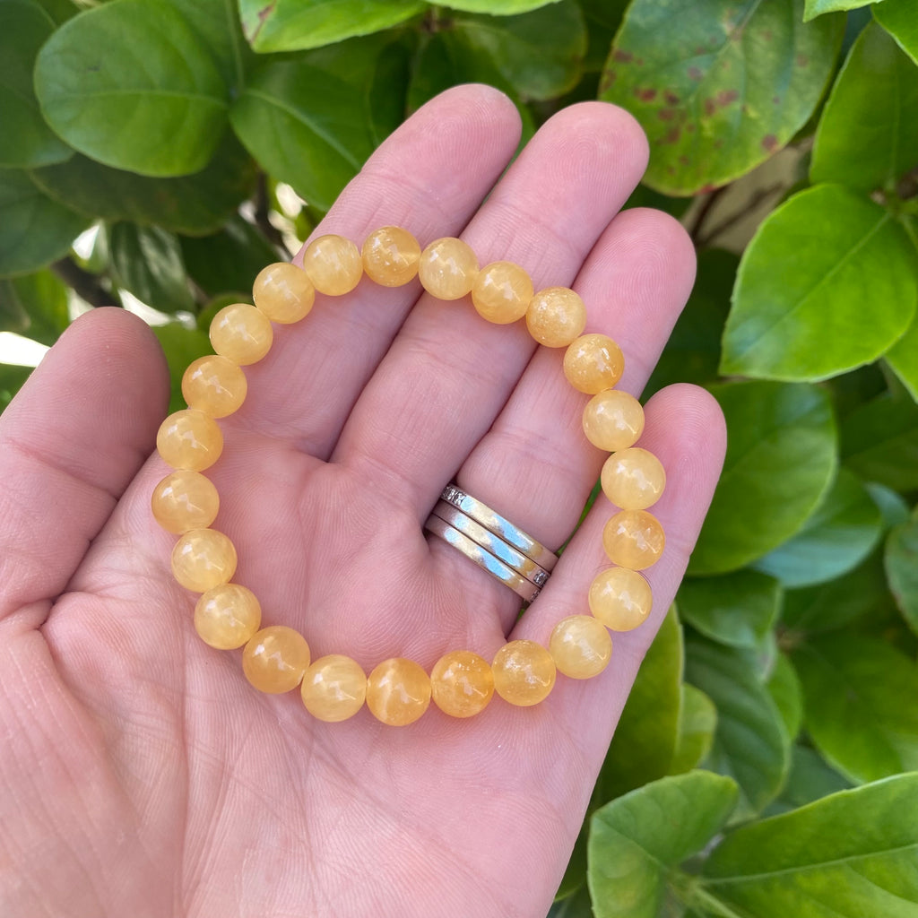 Round Bracelet -Orange Calcite