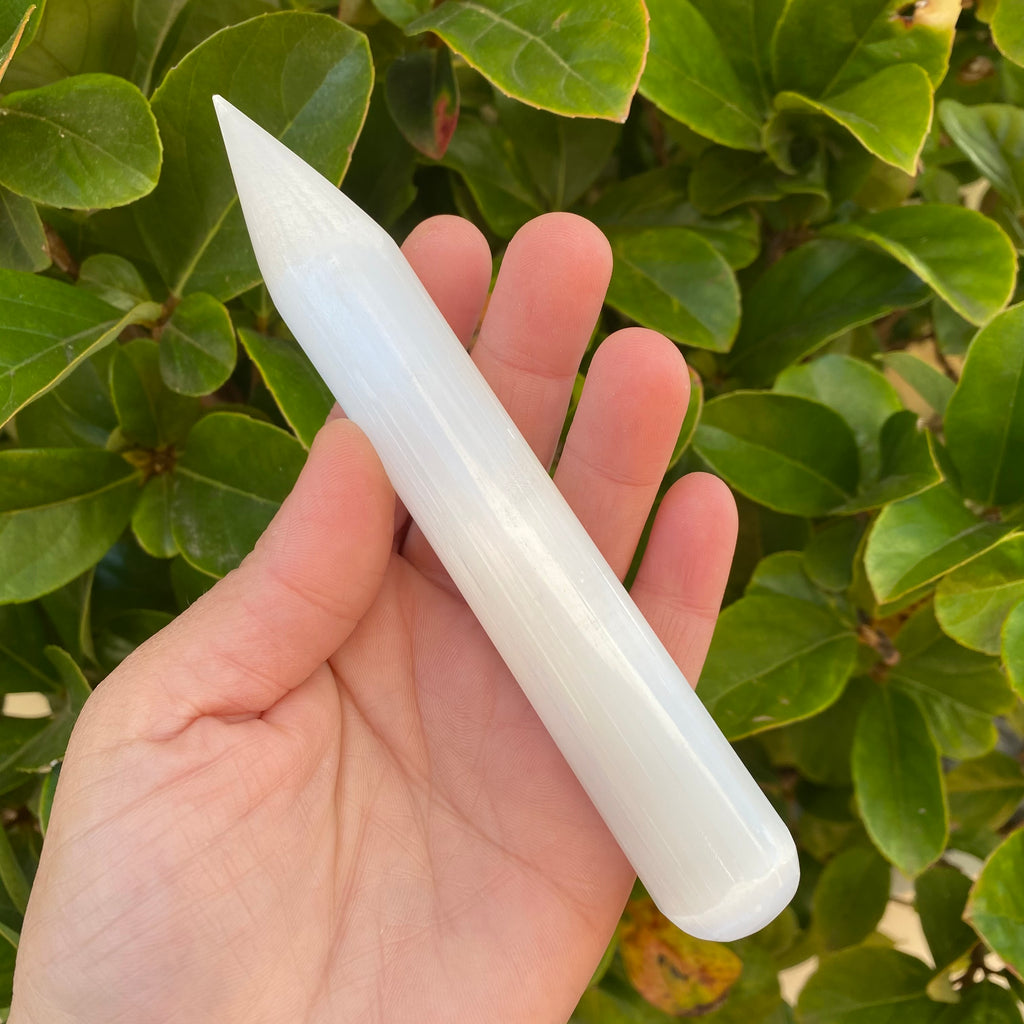 Selenite Massage Wand with Point