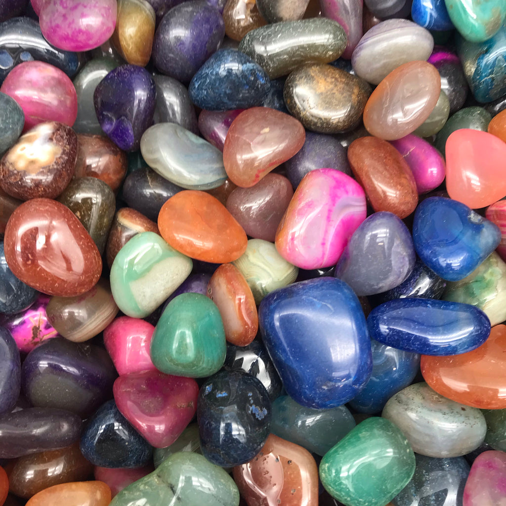 Agate Mix Tumbled Stones 500g