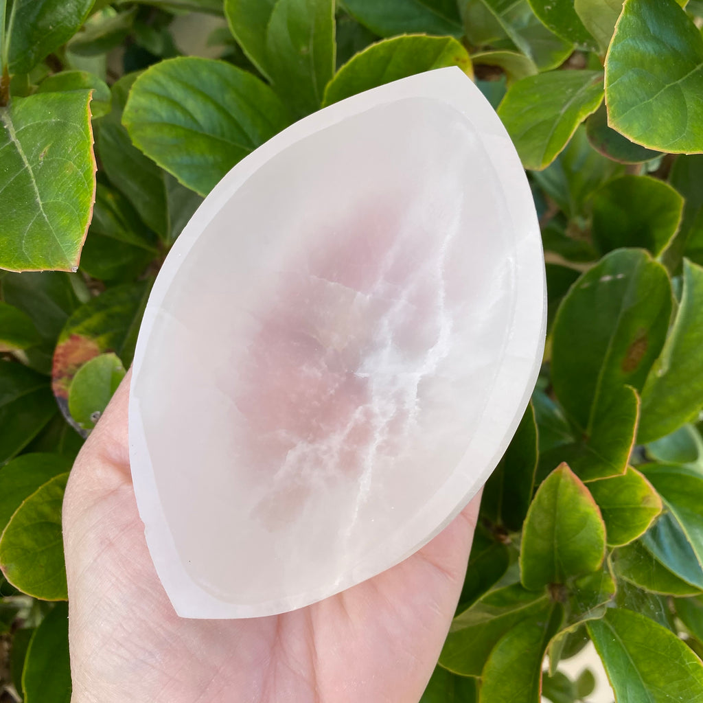 Selenite Leaf Bowl