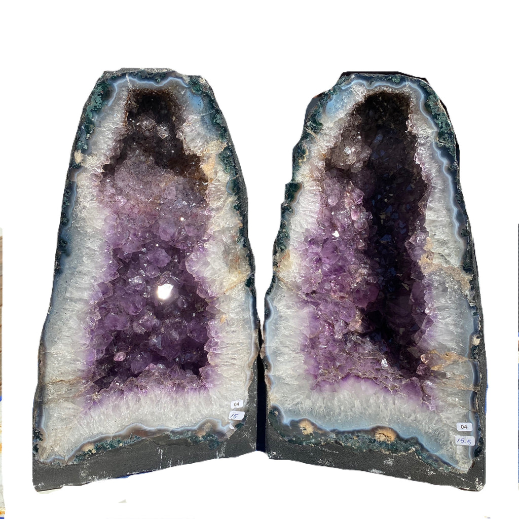 Amethyst Crystal Cave - Pair