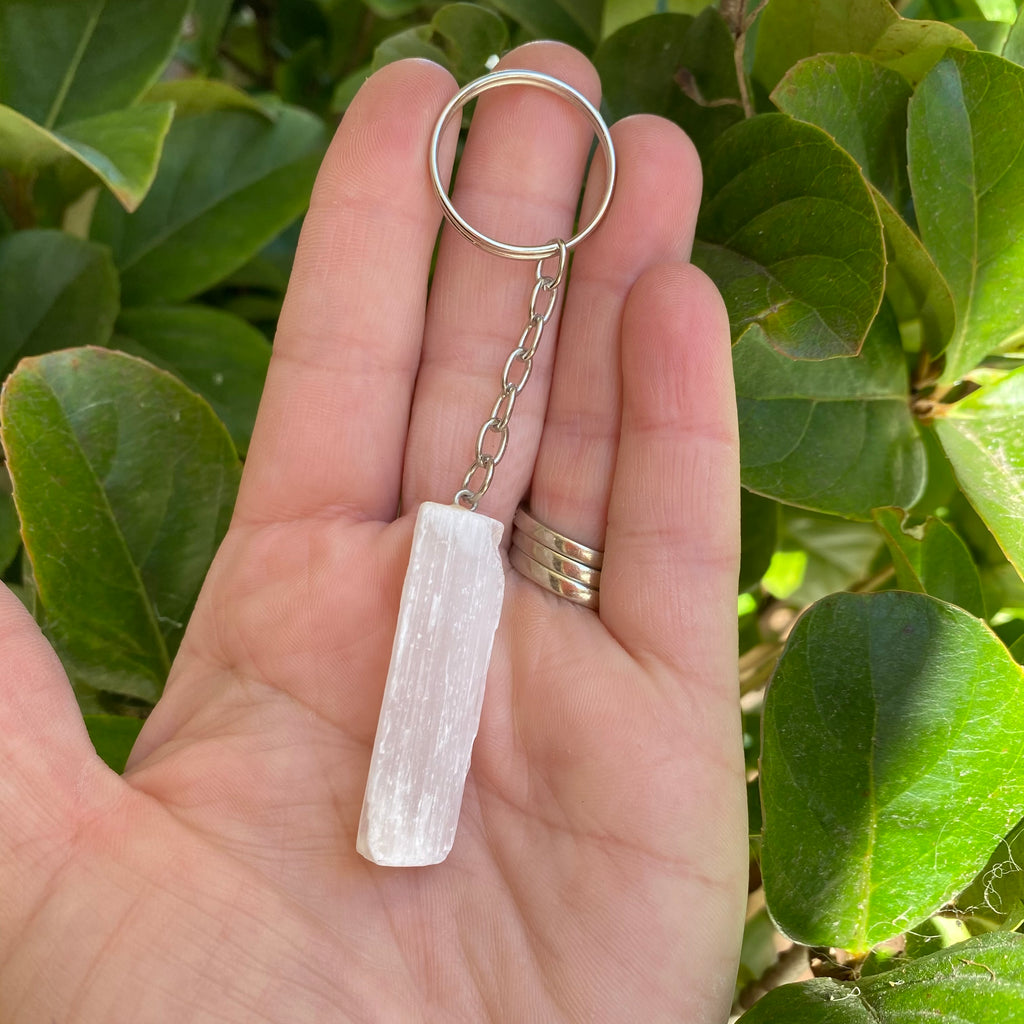 SELENITE KEYCHAIN