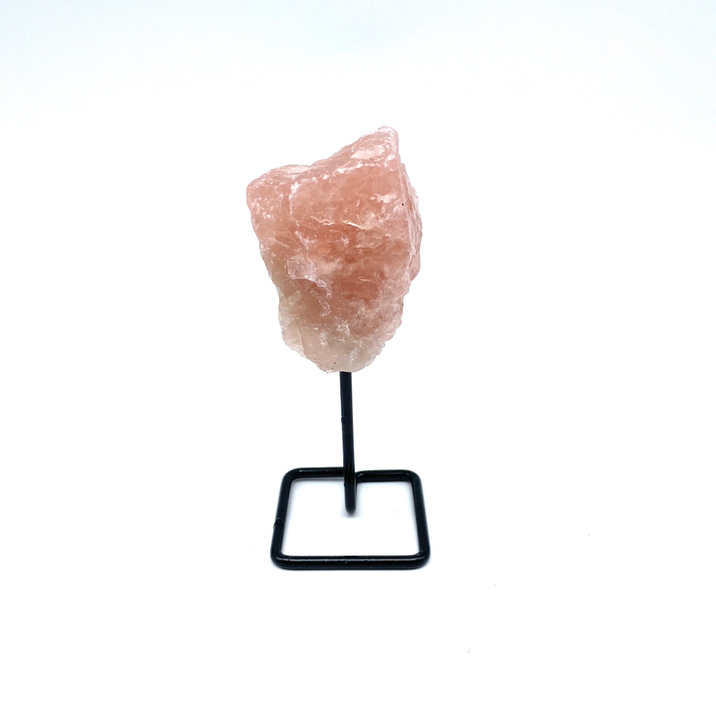 Rose Quartz on Metal Base