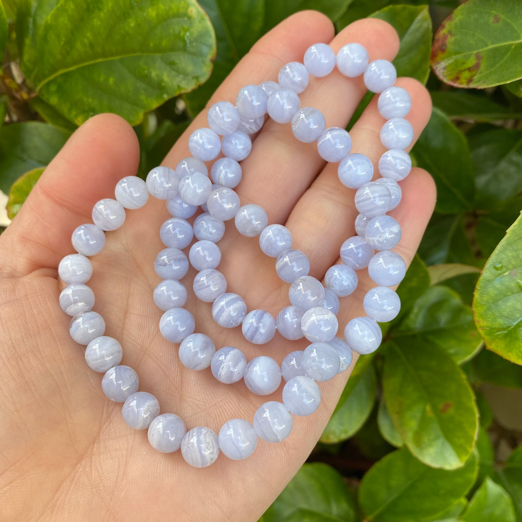 Round Bracelet - Blue Lace Agate