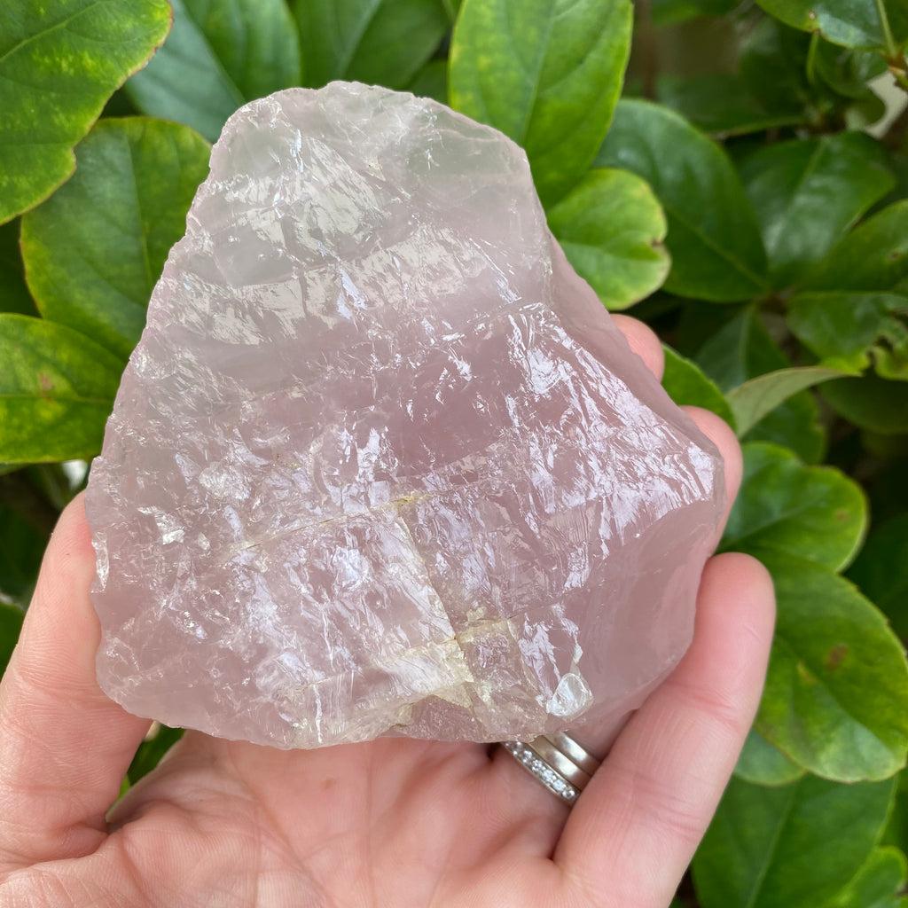 Rose Quartz with Polished Face