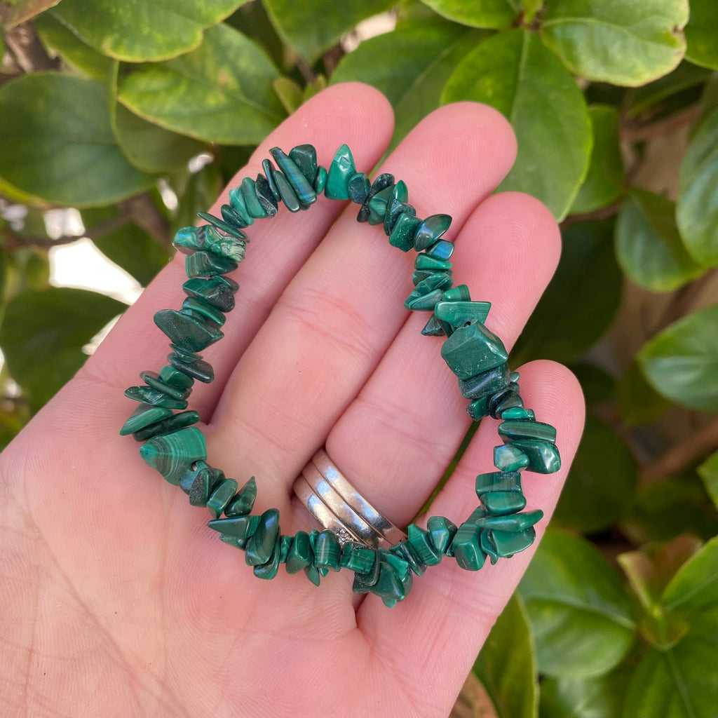 Chip Bracelet -Malachite