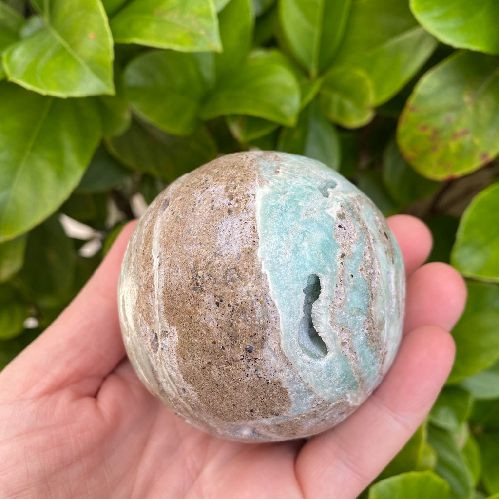 Blue Aragonite Sphere