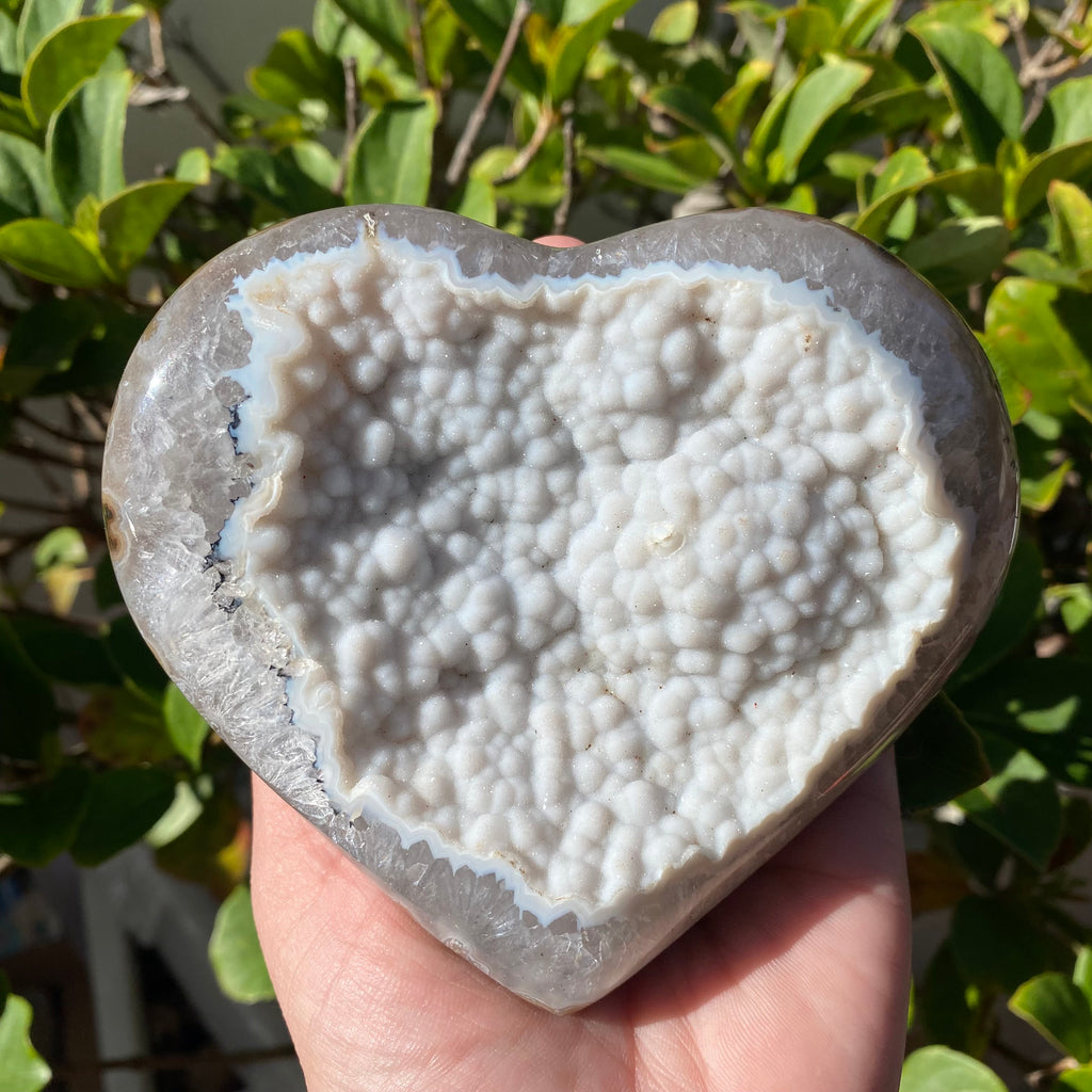 Large Agate Druzy Heart