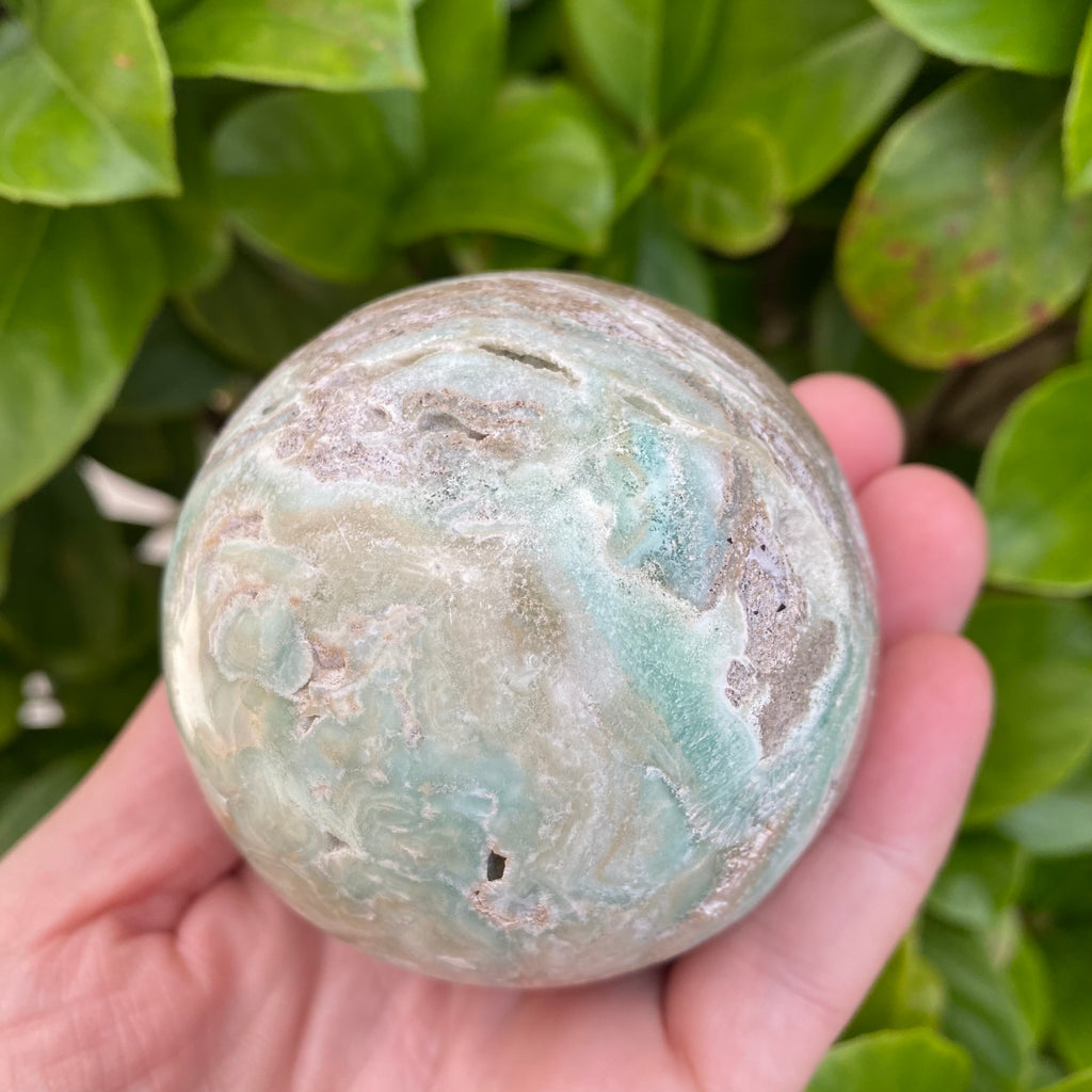 Blue Aragonite Sphere