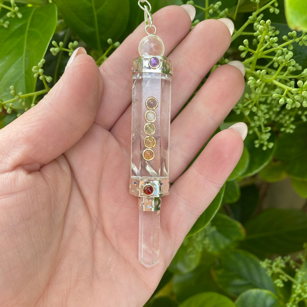 Clear Quartz Pendulum with Quartz Point