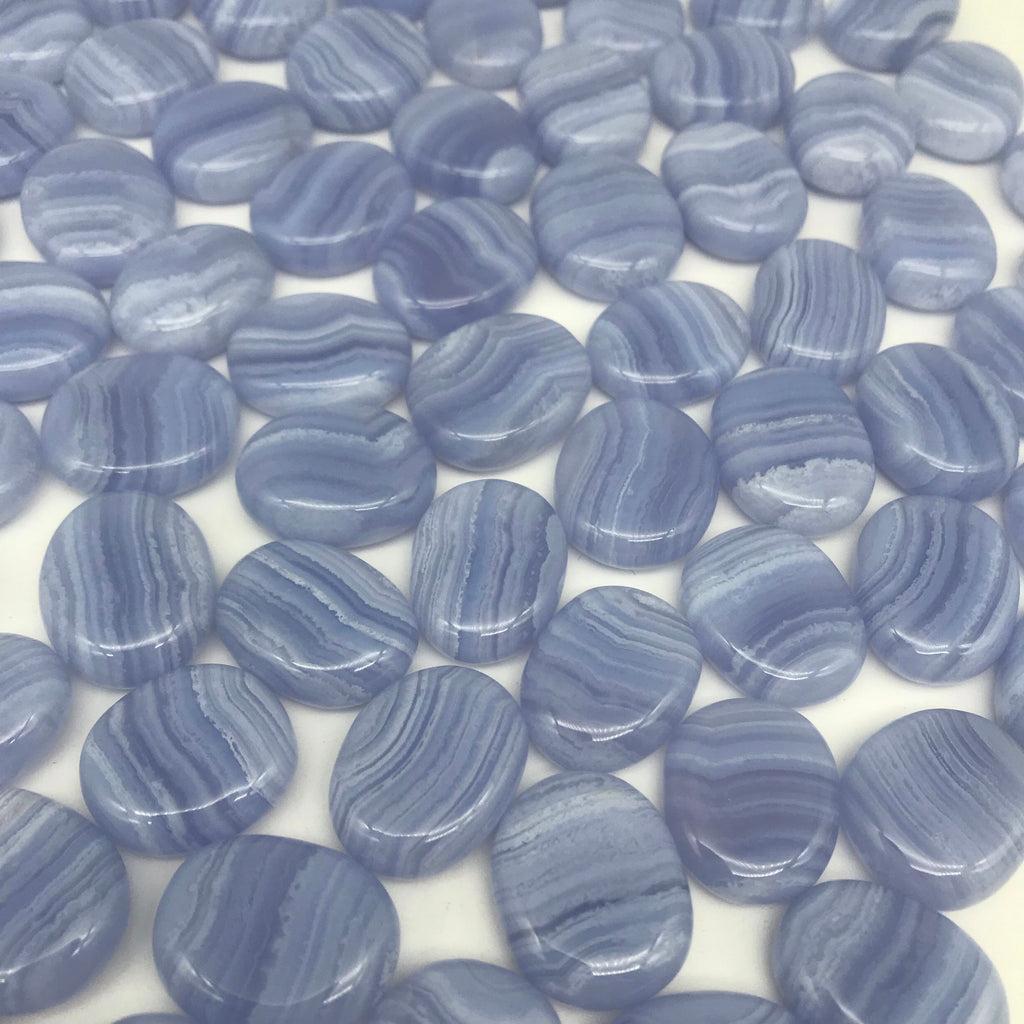 Blue Lace Agate Smooth Stone