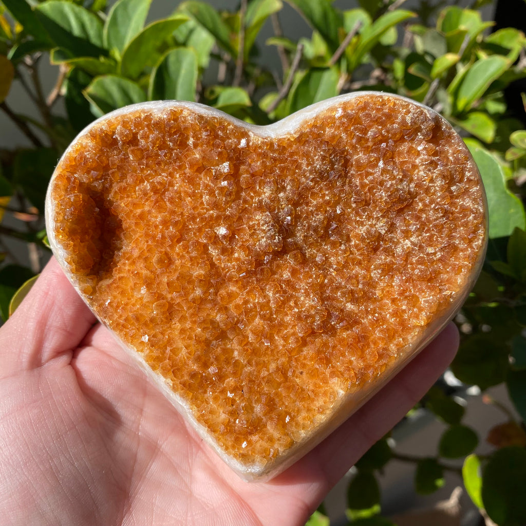 Citrine Druzy Heart