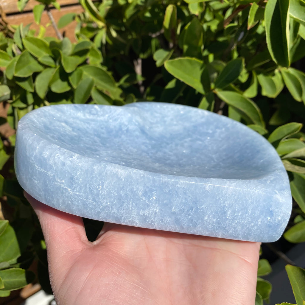 Large Blue Calcite Heart Bowl