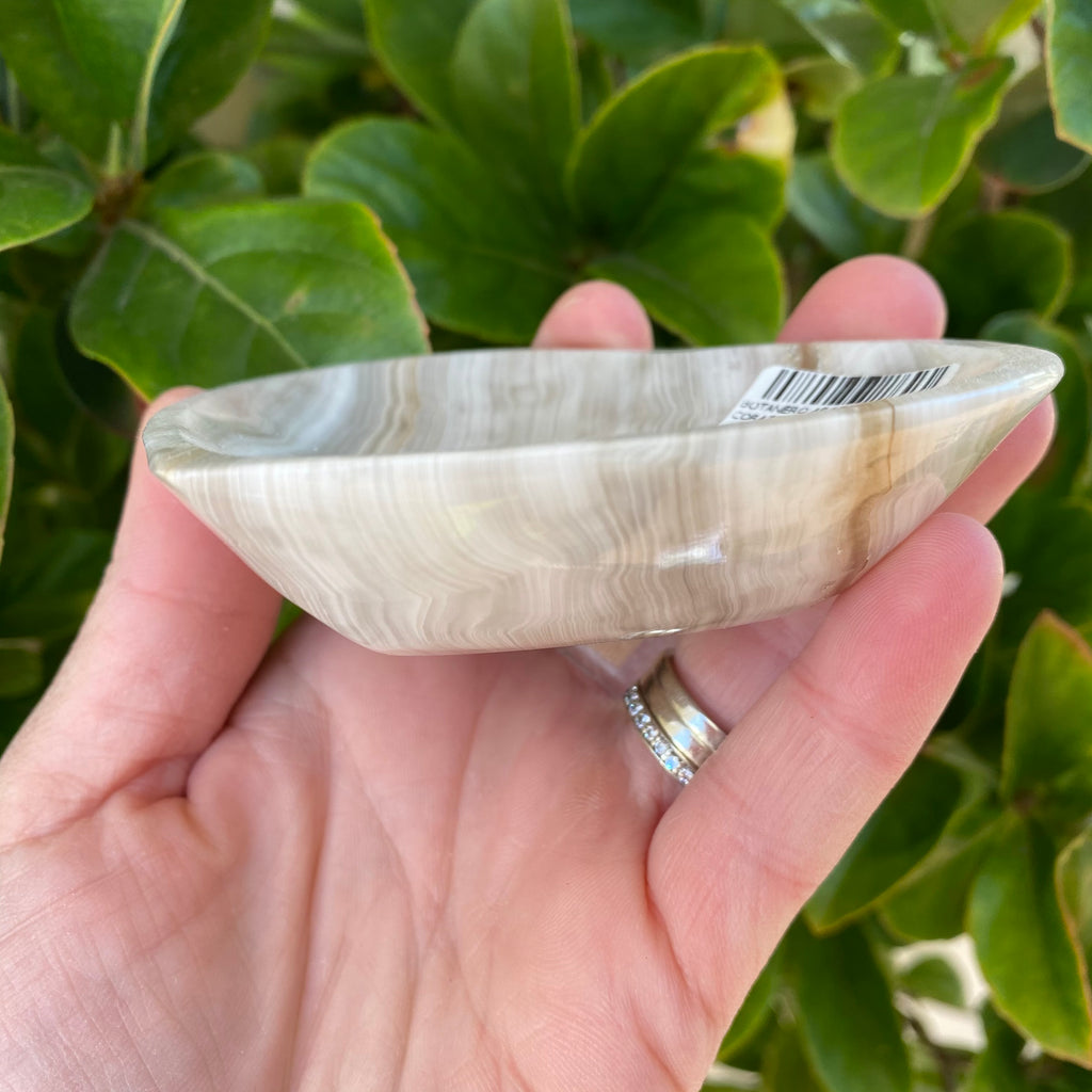 Grey Aragonite Heart Bowl