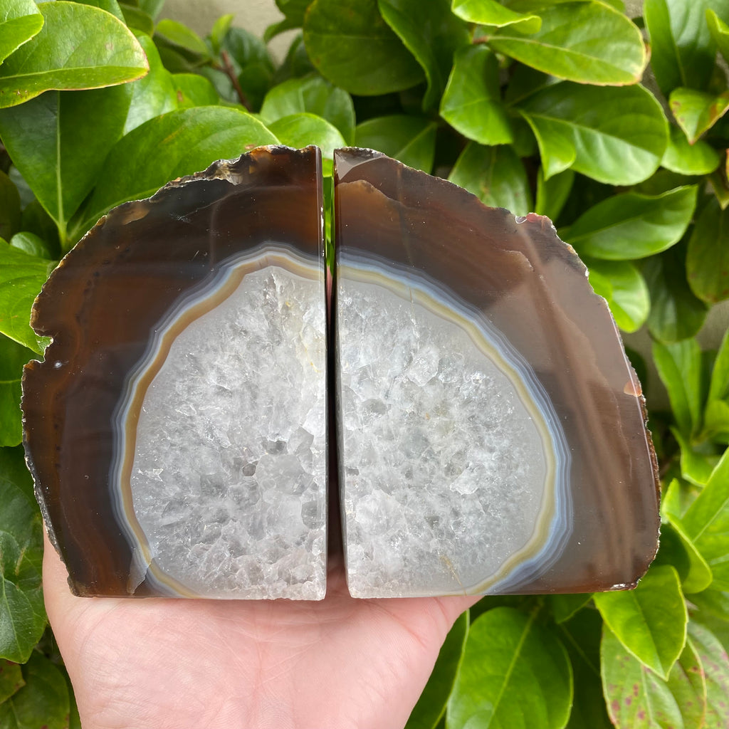 Natural Agate Bookends