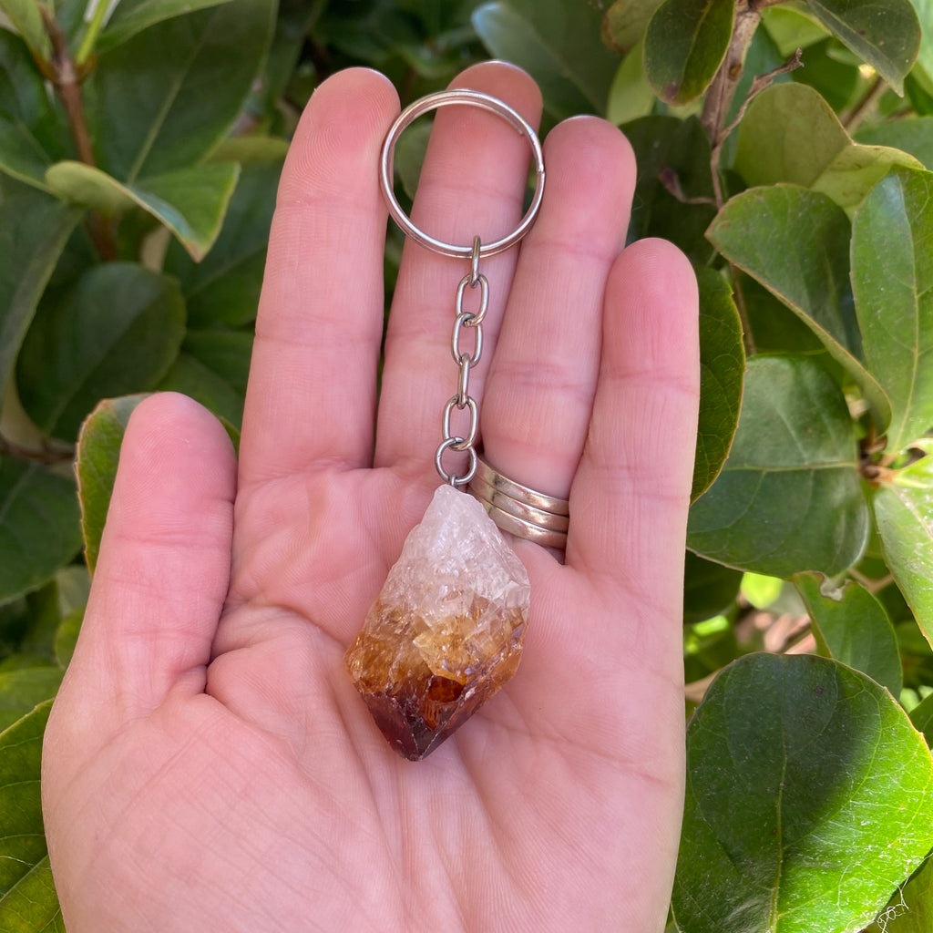 CITRINE POINT KEYCHAIN