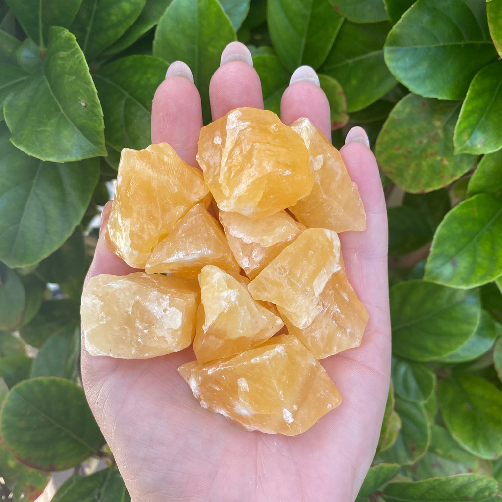 Raw Orange Calcite Chunks