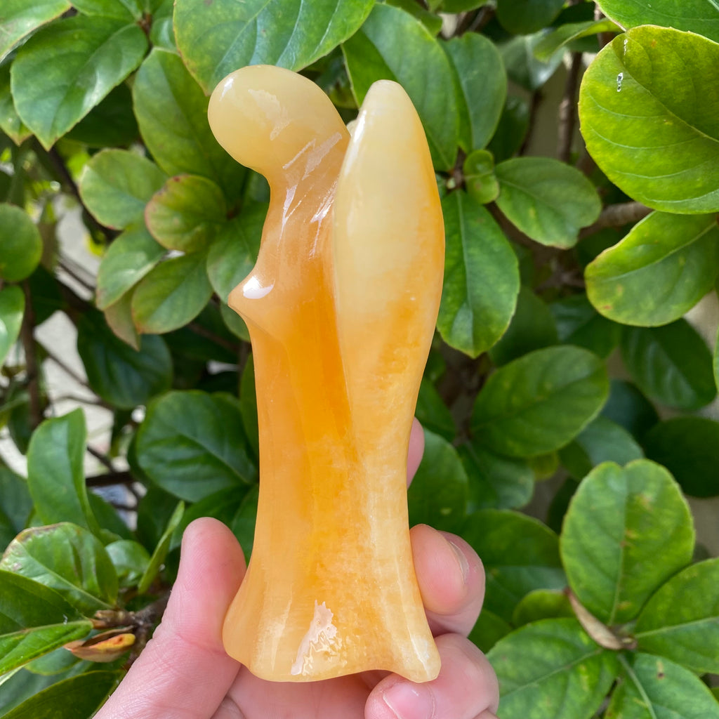 Large Orange Calcite Angel