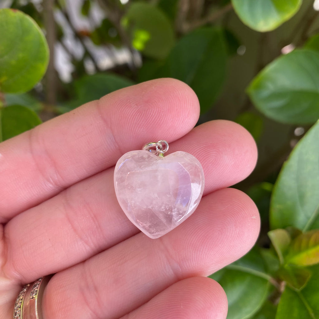 Heart Pendants - Rose Quartz