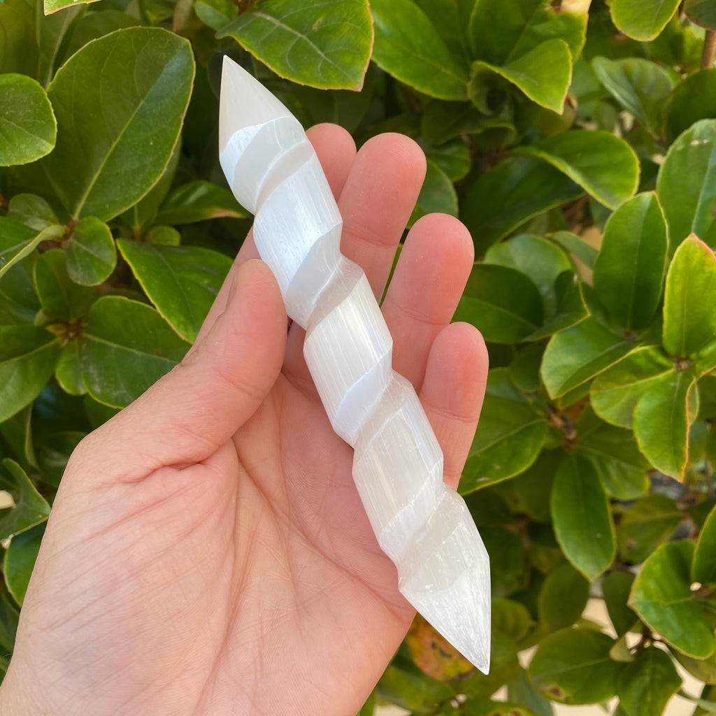 Selenite Spiral Massage Wand